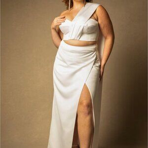 2 Piece set!! Bridal by ELOQUII Bustier Top with Sheath Skirt